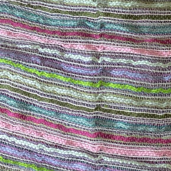 NEW Infinity Scarf by ECO Rising Tide Pink Teal Multicolor Boho Striped Hippie - Picture 10 of 10